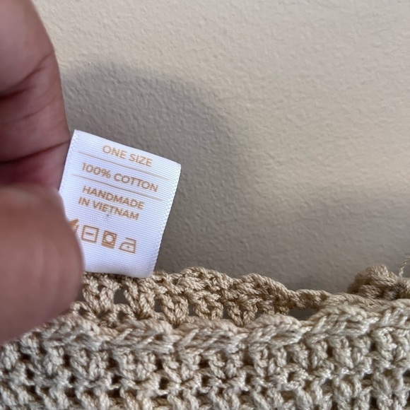 MAIYO CROCHET HAND MADE Open knit mini Dress ONE SIZE - Picture 4 of 6